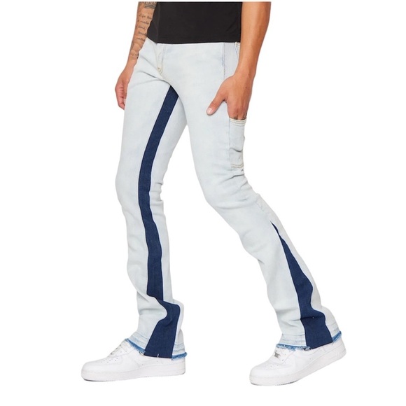 Valabasas Nebulla Stacked Jeans Dark/Light Size 30 - Picture 2 of 16